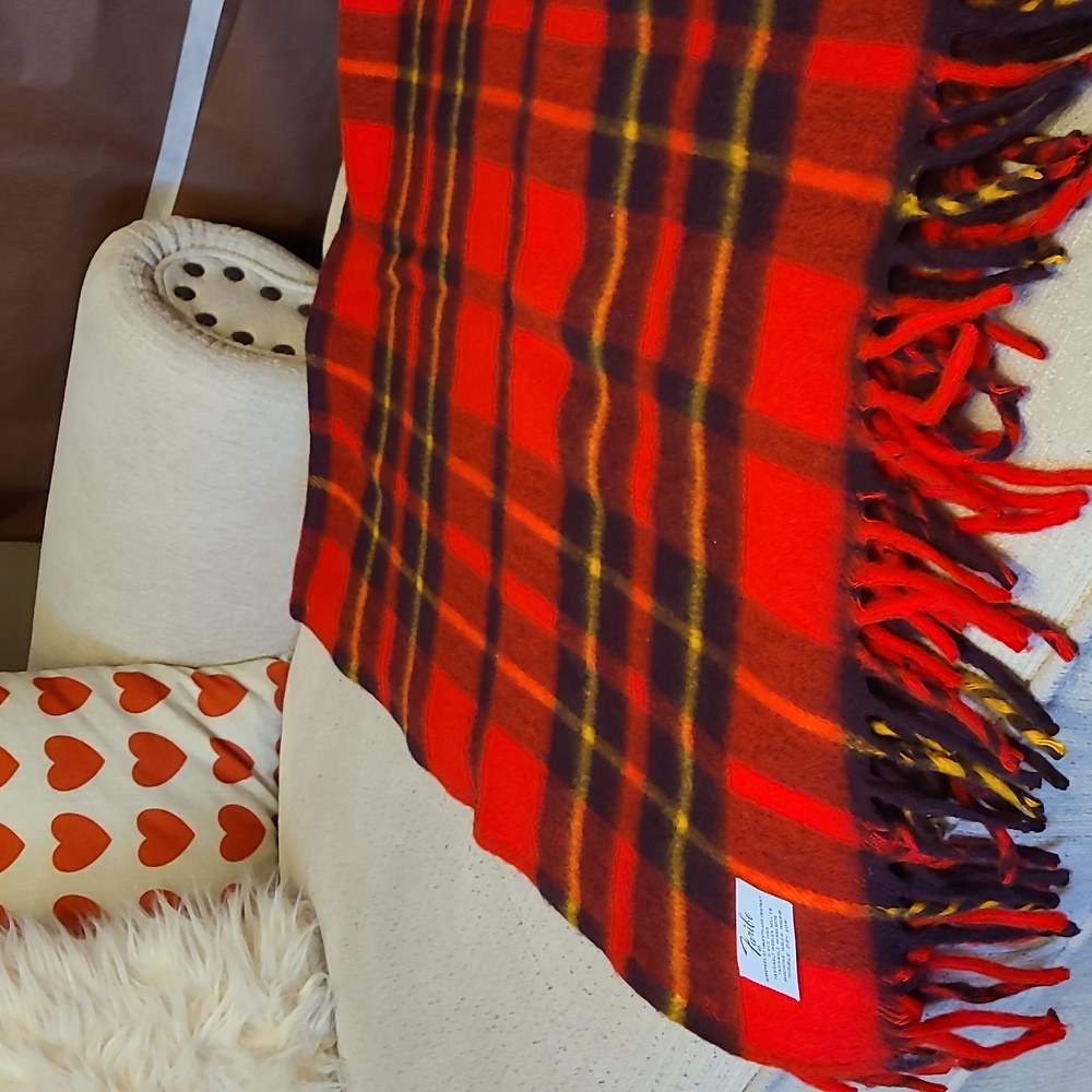 Vintage Faribo Wool Throw 40 x 53Inches